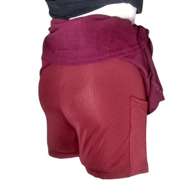 Werna Vogue Underwear Burgundy Pleated Skort Size Large - Picture 9 of 10